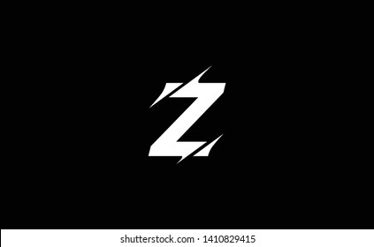 Unique modern creative elegant luxurious artistic black and white color z initial based letter icon logo