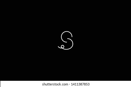 Unique modern creative elegant luxurious artistic black and white color S initial based letter icon logo