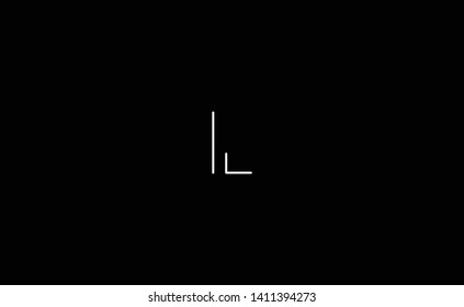 Unique modern creative elegant luxurious artistic black and white color L initial based letter icon logo