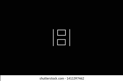 Unique modern creative elegant luxurious artistic black and white color H initial based letter icon logo