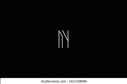 Unique modern creative elegant luxurious artistic black and white color N initial based letter icon logo