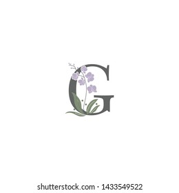 Unique modern creative elegant luxurious artistic with flower  G initial based letter icon logo.
