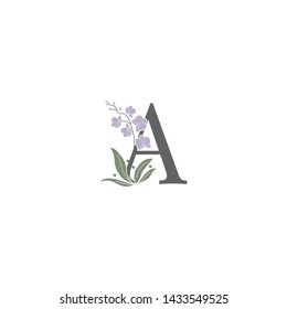Unique modern creative elegant luxurious artistic with flower  A initial based letter icon logo.