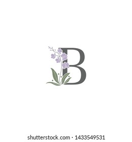 Unique modern creative elegant luxurious artistic with flower  B initial based letter icon logo.