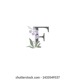 Unique modern creative elegant luxurious artistic with flower  F initial based letter icon logo.