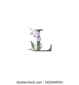 Unique modern creative elegant luxurious artistic with flower  L initial based letter icon logo.