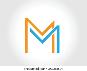 Unique modern creative elegant luxurious artistic black and gold color M initial based letter icon logo.