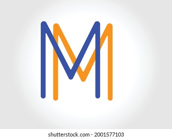 Unique modern creative elegant luxurious artistic black and gold color M initial based letter icon logo.