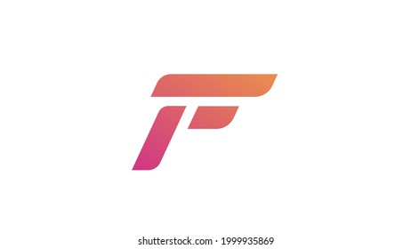 Unique modern creative F initial logo icon design template element.