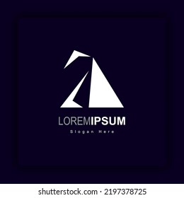 Unique modern creative initial letter A and mountain icon. Suitable for mountaineering communities, outdoor companies, nature lovers