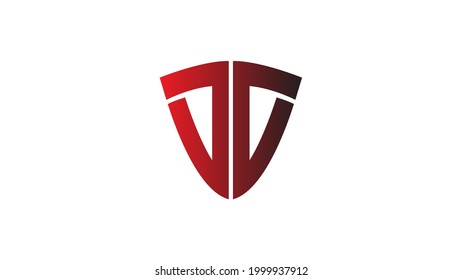 Unique modern creative J J or T J initial logo icon design template 