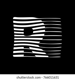 Unique modern creative minimal black and white color R initial logo based letter icon logo R Logo Letter. Vector Logotype Monogram Template. White shape on a black background