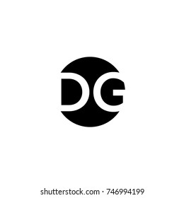 Unique modern creative minimal circular shaped fashion brands black and white color DG GD D G initial based letter icon logo.