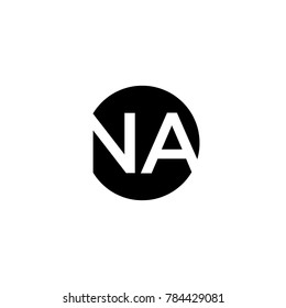 Unique modern creative minimal circular shaped fashion brands black and white color NA AN N A initial based letter icon logo.