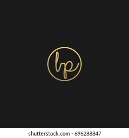 Unique modern creative stylish connected circular shaped fashion brands black and gold color BP PB B P initial based letter icon logo.