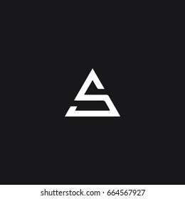 Unique modern creative trendy business brands black and white color SA AS S A initial based letter icon logo.