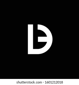 Unique modern creative unusual connected fashion brands black and white color DE ED D E initial based letter icon logo. Symbol for Business company