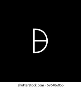 Unique modern creative unusual connected fashion brands black and white color DB BD D B  initial based letter icon logo.