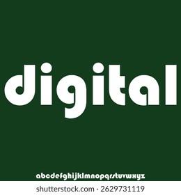Unieke moderne digitale weergave lettertype vector