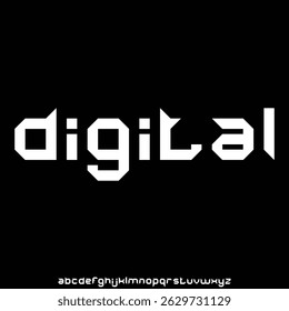 Unieke moderne digitale weergave lettertype vector