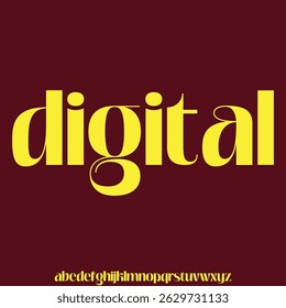 Unieke moderne digitale weergave lettertype vector