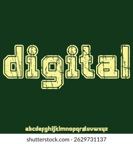 Unieke moderne digitale weergave lettertype vector