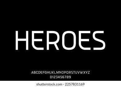 Unique modern display font vector