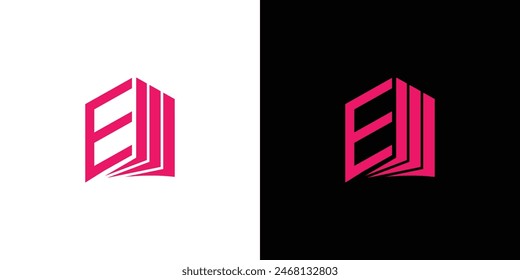 Einzigartiges und modernes E-Book Logo Design