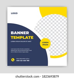 Unique Modern Editable Social Media banner template. Anyone can use this Easy Design Promotion web banner for social media. Modern elegant sales and discount promotions - Vector.