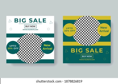 Unique Modern Editable Social Media banner template. Anyone can use this Easy Design Promotion web banner for social media. Modern elegant sales and discount promotions