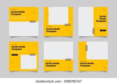 Plantilla de banner de medios sociales editable en estilo moderno. Cualquiera puede usar este banner web de Promoción de diseño fácil para los medios sociales. Modernas y elegantes promociones de ventas y descuentos - Vector.