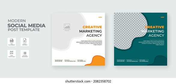 Unique Modern Editable Social Media banner template. Editable Post Template Social Media Banners for Digital Marketing. 