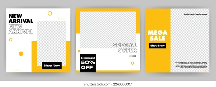 Unique Modern Editable Social Media banner template. Anyone can use this easy design promotion for social media. Modern elegant sales, discount promotions, Introducing new products, New Look - Vector