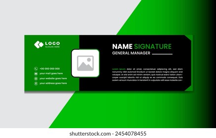 Unique Modern Email Signature Design template. Email signature template design vector banner Business e signature clean professional design