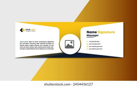 Unique Modern Email Signature Design template. Email signature template design vector banner Business e signature clean professional design