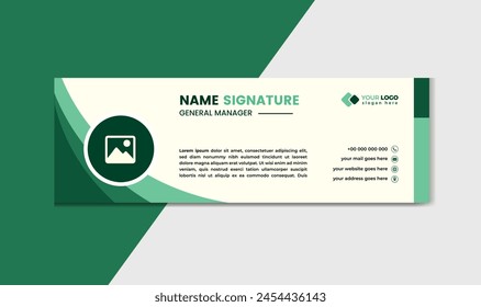 Unique Modern Email Signature Design template. Email signature template design vector banner Business e signature clean professional design