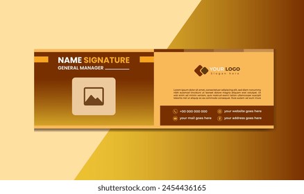 Unique Modern Email Signature Design template. Email signature template design vector banner Business e signature clean professional design