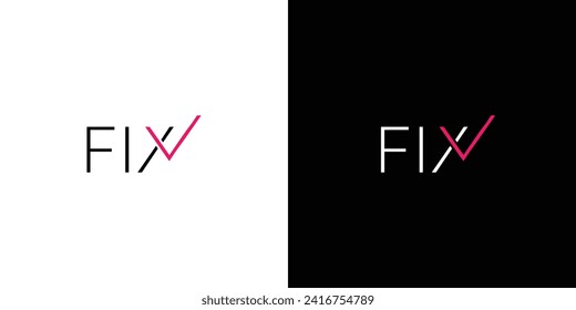 Unique and modern the Fix logo design