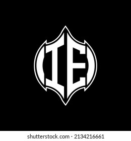 IE Diseño único de logotipo de letras vectoriales con iniciales abstractas y planas únicas.