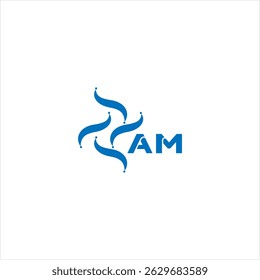 AM Unique modern flat abstract geometric minimalist logo. AM initials vector letter logo design. 
