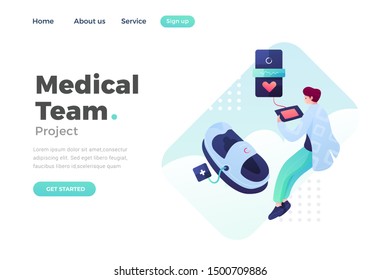 Unique Modern flat design concept of Medical concept for website and mobile website. Landing page template. Easy to edit and customize. Vector illustration