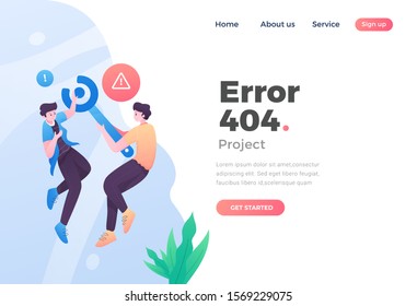 Unique Modern flat design concept of Error 404 for website and mobile website. Landing page template. Easy to edit and customize. Vector illustration