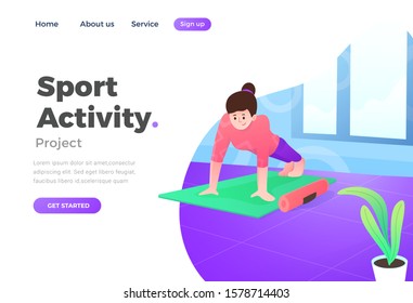 Unique Modern flat design concept of Sport Activity for website and mobile website. Landing page template. Easy to edit and customize. Vector illustration
