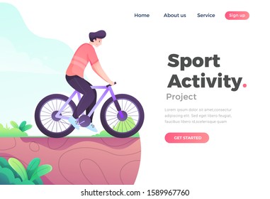 Unique Modern flat design concept of Sport Activity for website and mobile website. Landing page template. Easy to edit and customize. Vector illustration