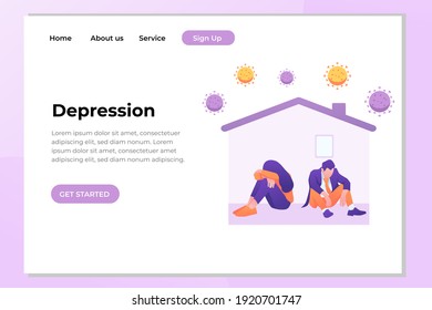 Unique Modern flat design concept of Mental Health for website and mobile website. Landing page template. Easy to edit and customize. Vector illustration