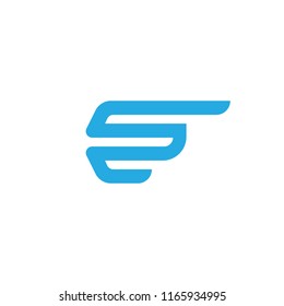 Unique Modern Flying Wing Outline Style Abstract Symbol