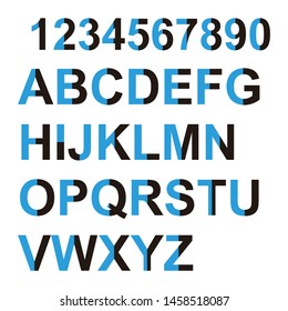 Unique and modern font vector