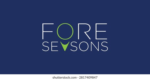 Unique and modern Fore seasons Golf logo design