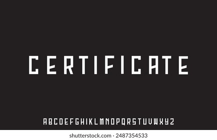 Unique modern futuristic sans serif alphabet display font vector illustration