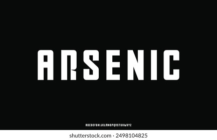 Unique modern futuristic sans serif alphabet display font vector illustration
